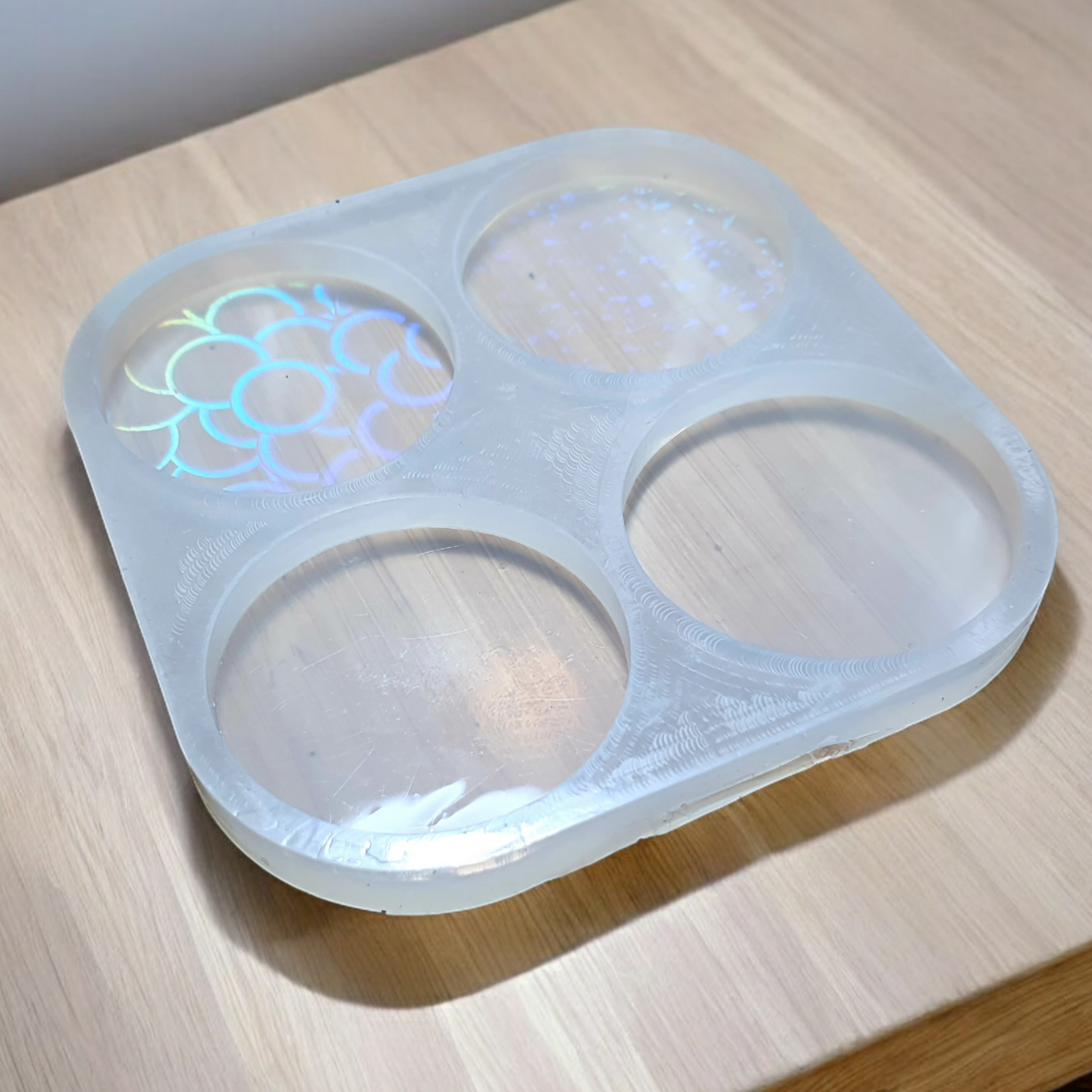 Holographic Circles Silicone Resin Mould