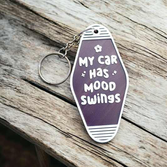 My Car Has Mood Swings Keychain