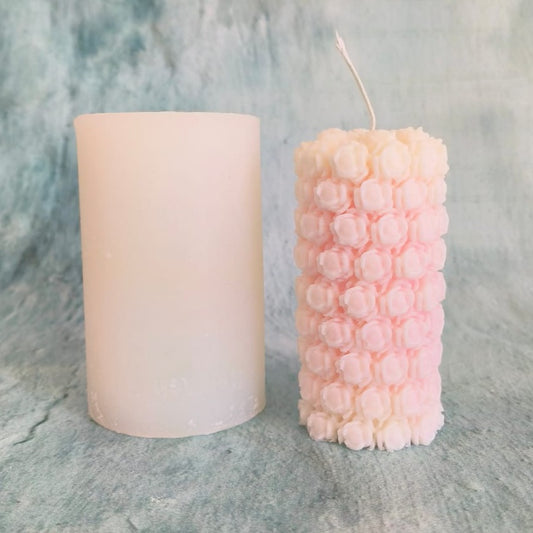 Rose Pillar Candle Mould - Keipach
