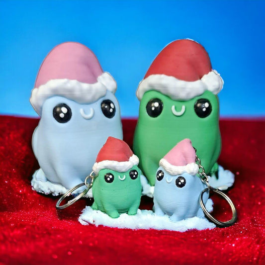 Santa Buttfrogs and Santa Buttfrog Keychains - Keipach