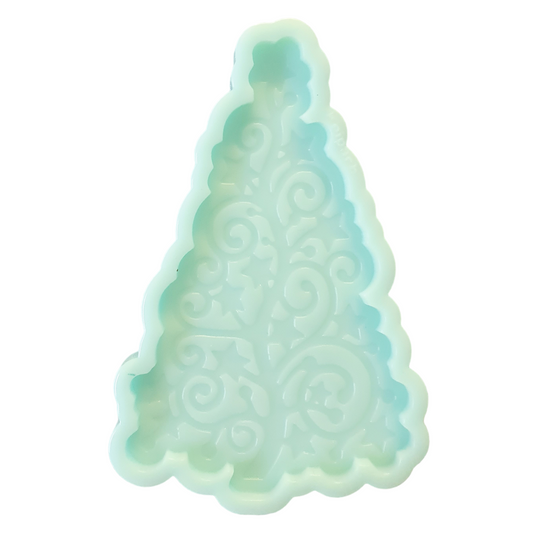 Decorated Christmas Tree Silicone Resin Mould - Keipach