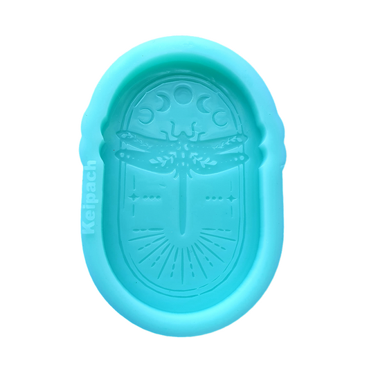 Dragonfly With Moon Phase Silicone Resin Mould - Keipach