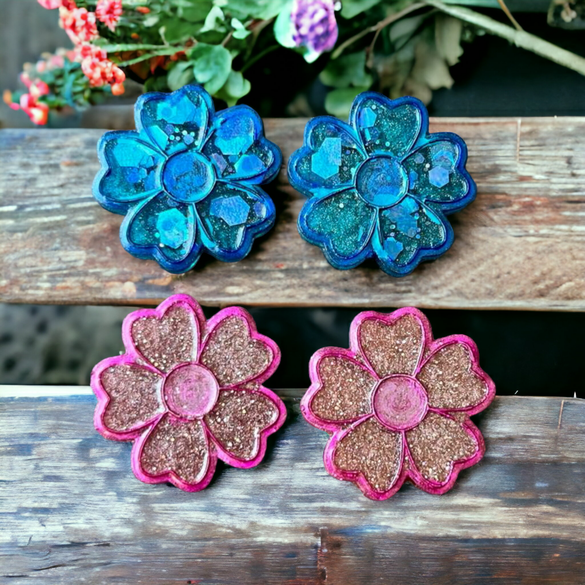 Flower Studs Silicone Resin Mould - Keipach