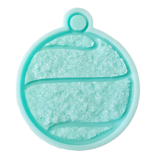 Christmas Swirl Druzy Bauble Silicone Resin Mould - Keipach