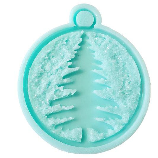 Christmas Tree Druzy Bauble Silicone Resin Mould - Keipach