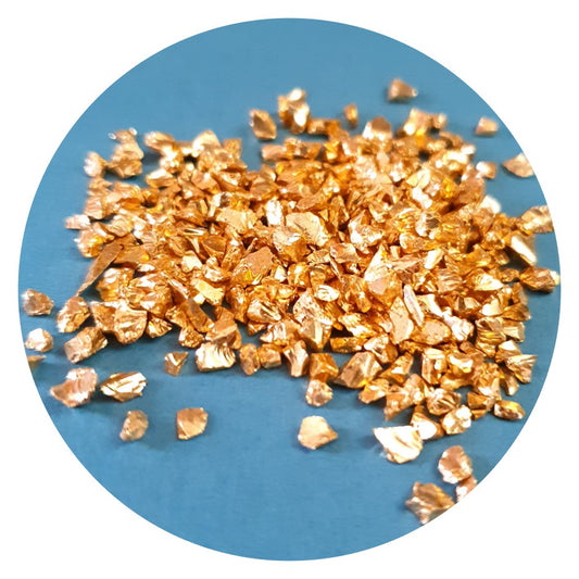Metallic Glass Chips - Gold (Medium) - Keipach