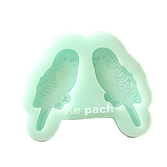 Parakeet (Budgie) Earrings Silicone Resin Mould - Keipach