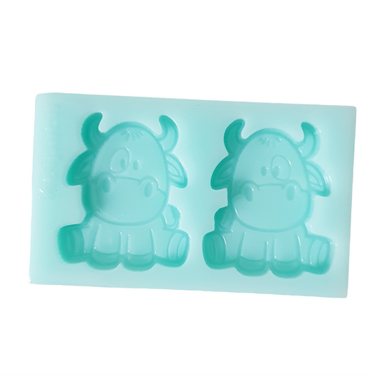 Sitting Cow Studs Silicone Resin Mould - Keipach