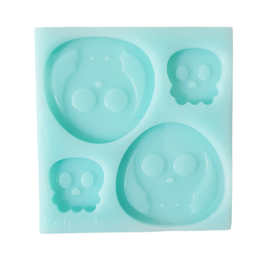 Skull Earring Set Silicone Resin Mould - Keipach