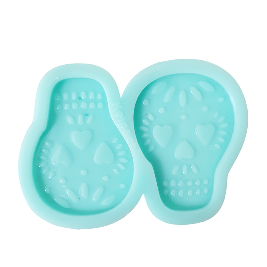 Sugar Skull Earring Set Silicone Resin Mould - Keipach
