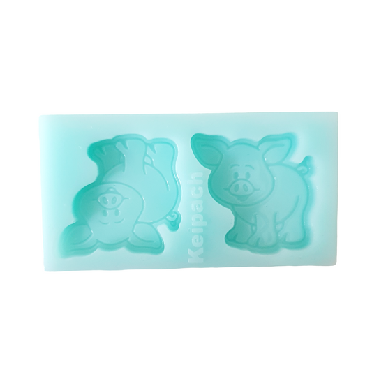 Standing Pig Studs Silicone Resin Mould - Keipach