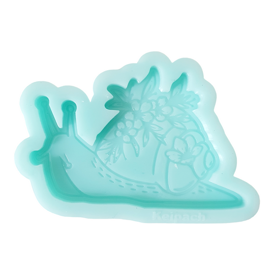 Snail With Flowers Silicone Resin Mould - Keipach