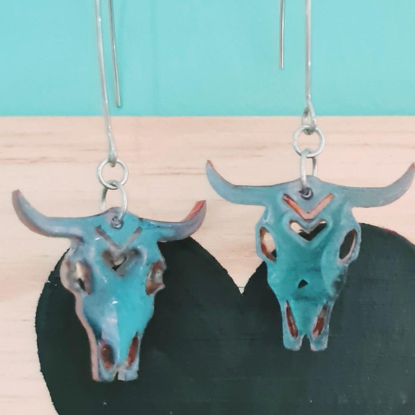 Boho Bull Skull Earrings Silicone Resin Mould - Keipach
