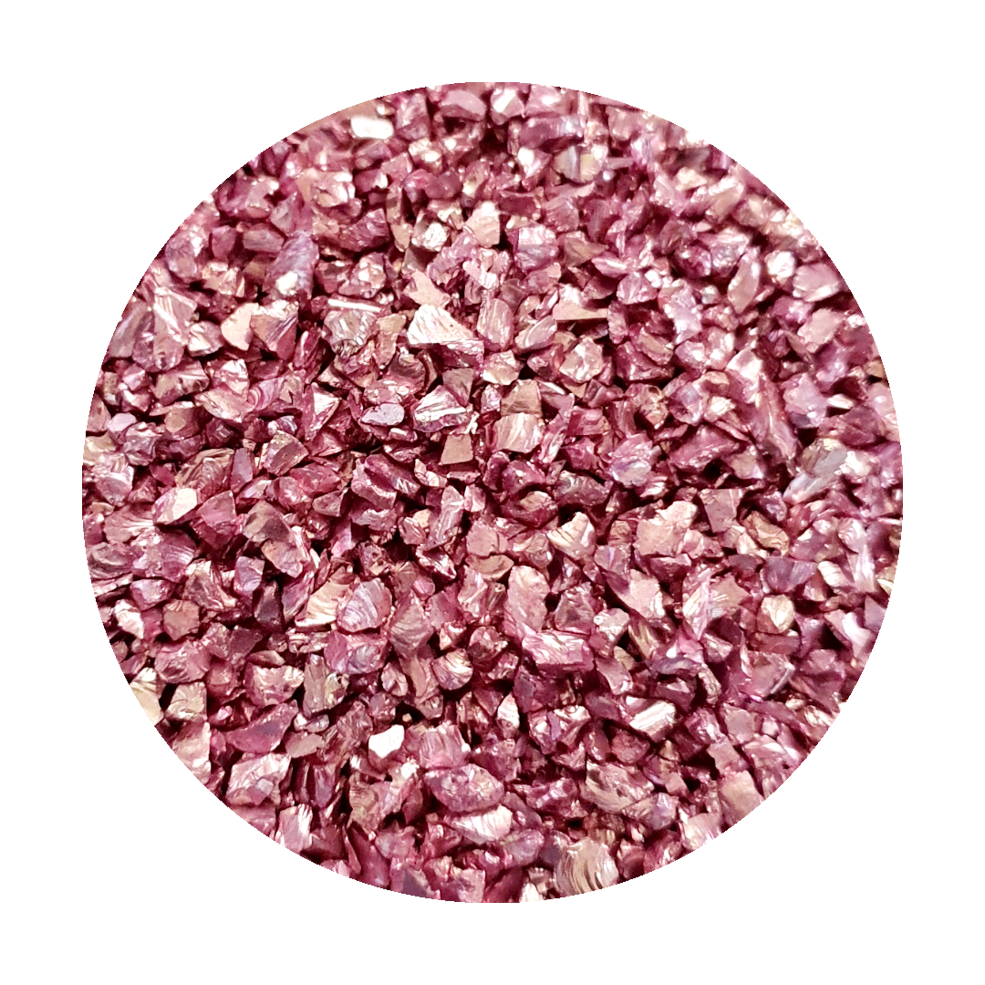 Metallic Glass Chips - Light Pink (Large) - Keipach