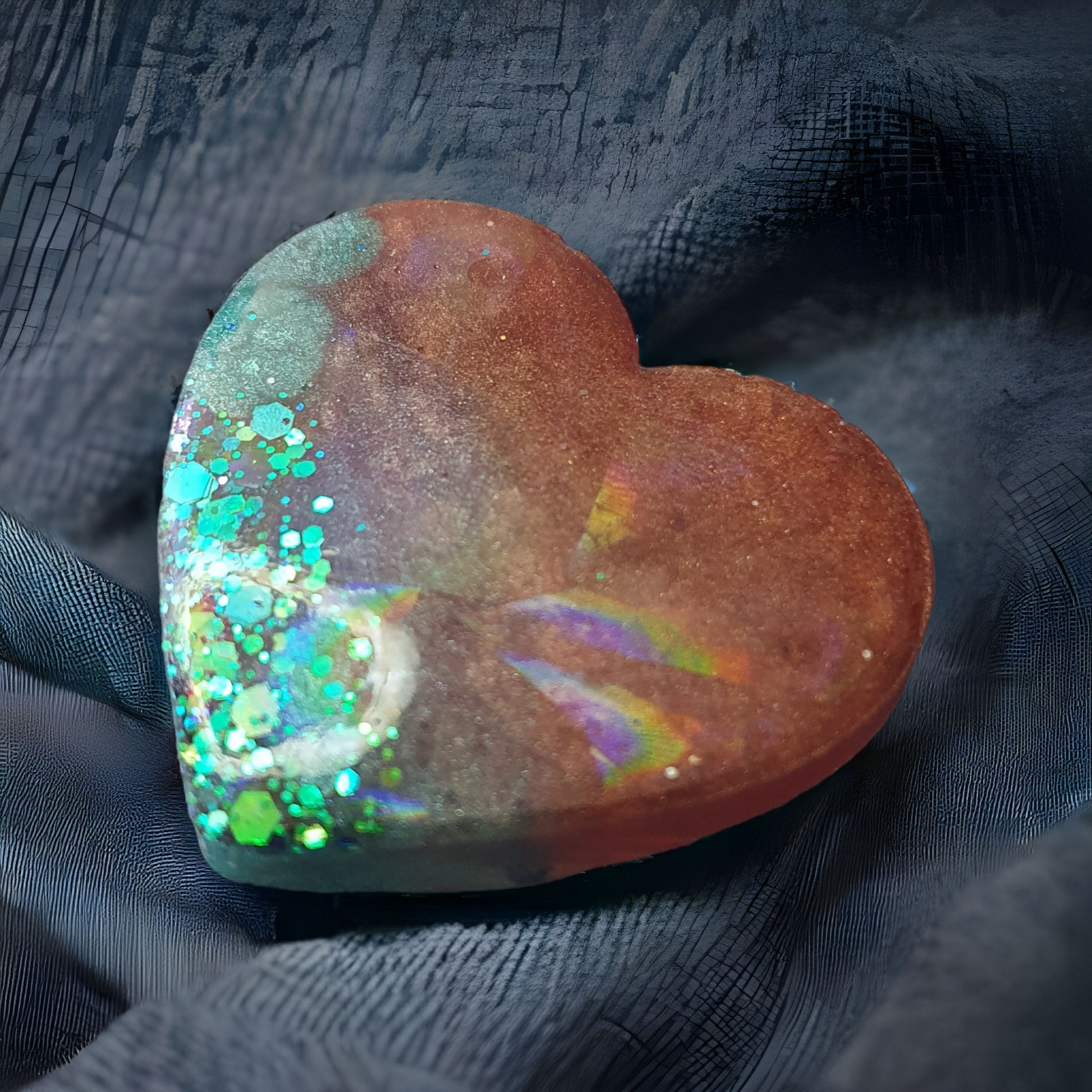 Holographic Heart Silicone Resin Mould - Keipach