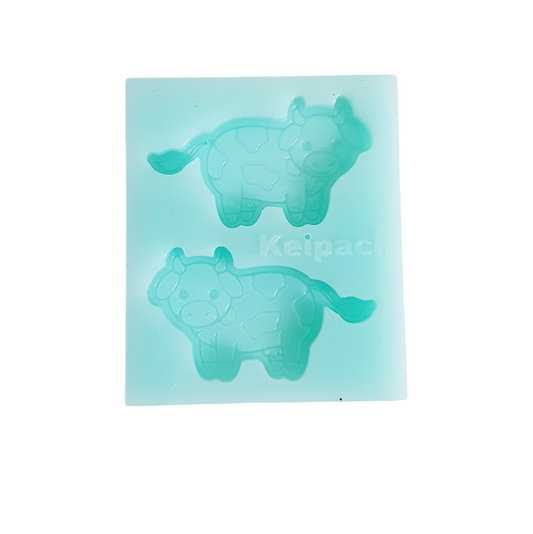 Standing Cow Studs Silicone Resin Mould - Keipach