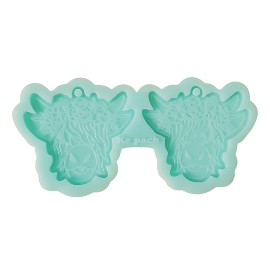 Highland Cow Earrings Silicone Resin Mould - Keipach