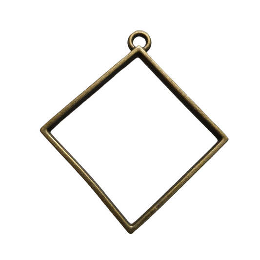 Open Back Bezel - Square Bronze - Keipach